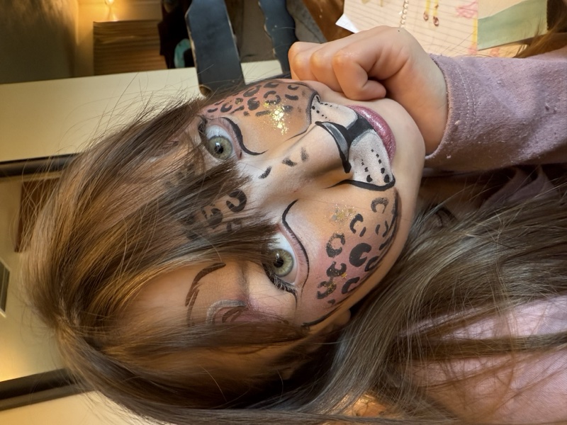 Leopard — full face with gold shimmer spots