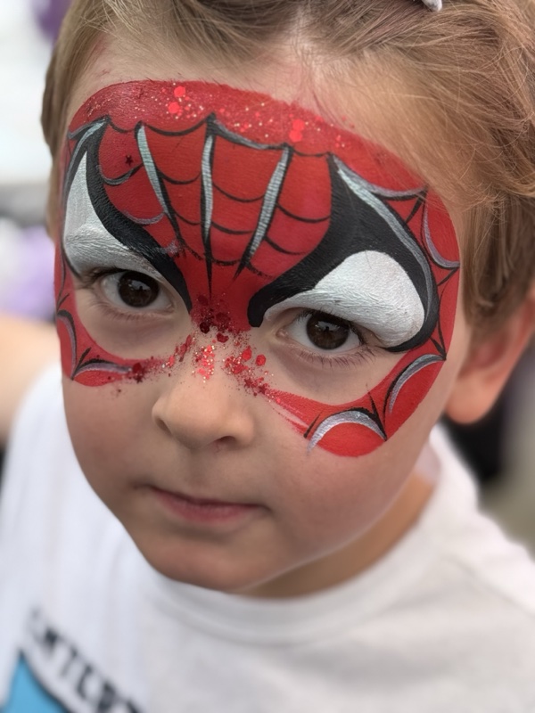 Spider-Man — half face mask with web detail